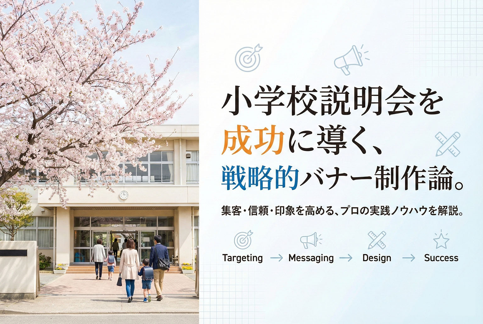 小学校説明会用バナー制作