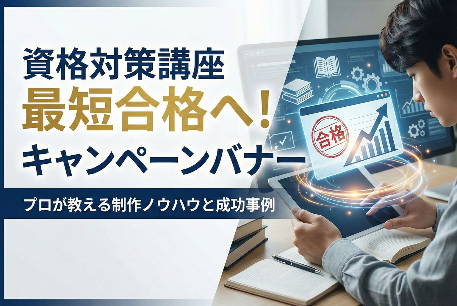 資格対策講座キャンペーンバナー制作