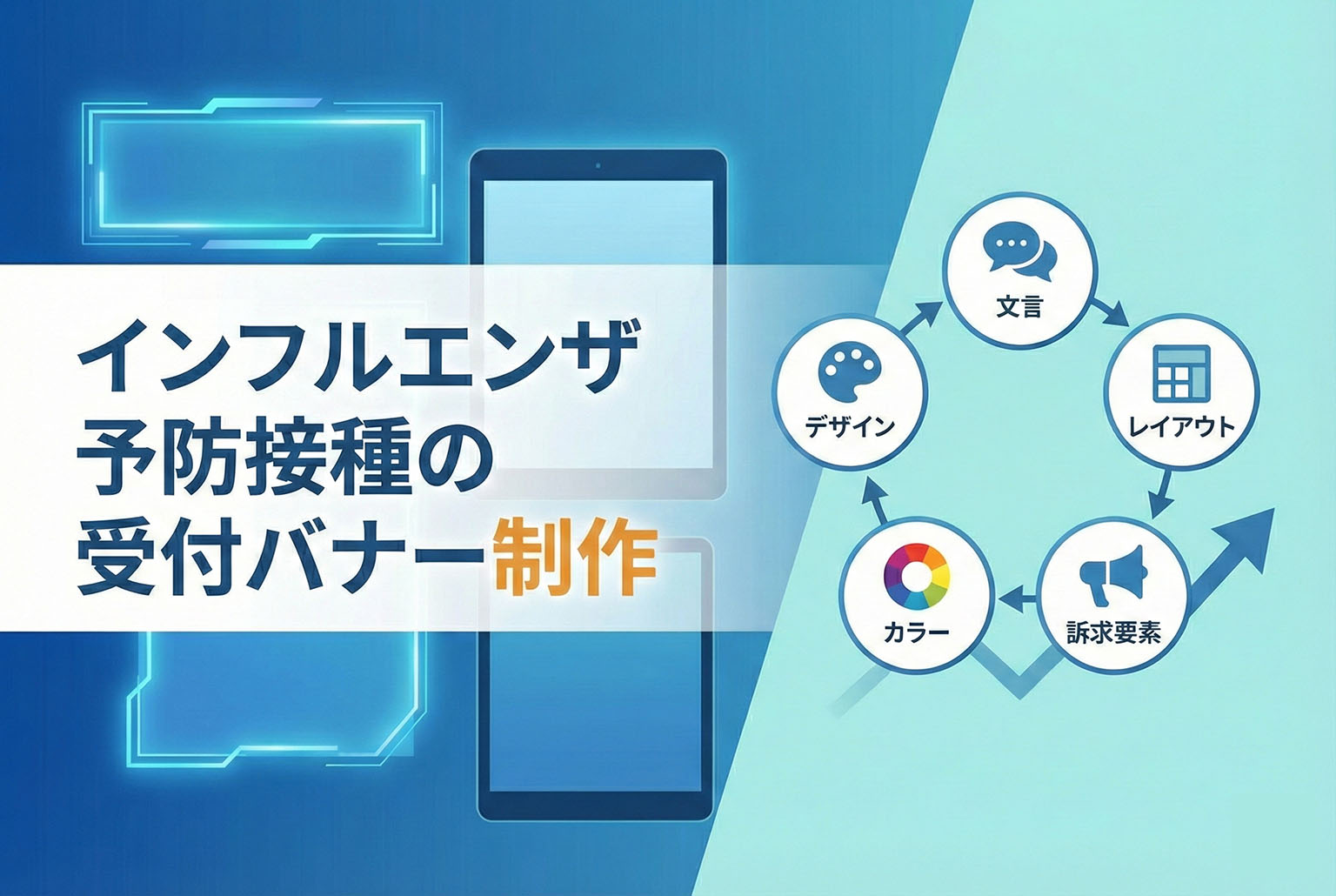 インフルエンザ予防接種の受付バナー制作