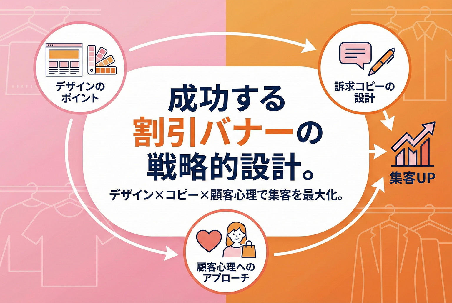 クリーニング店の衣替え割引バナー制作