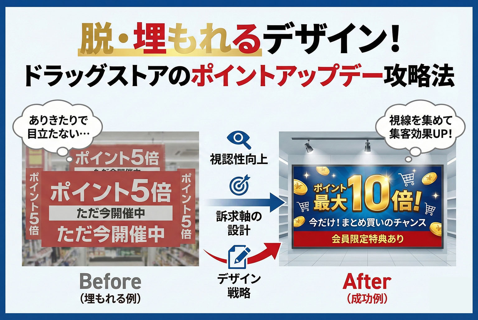 ドラッグストアのポイントアップデー用バナー制作