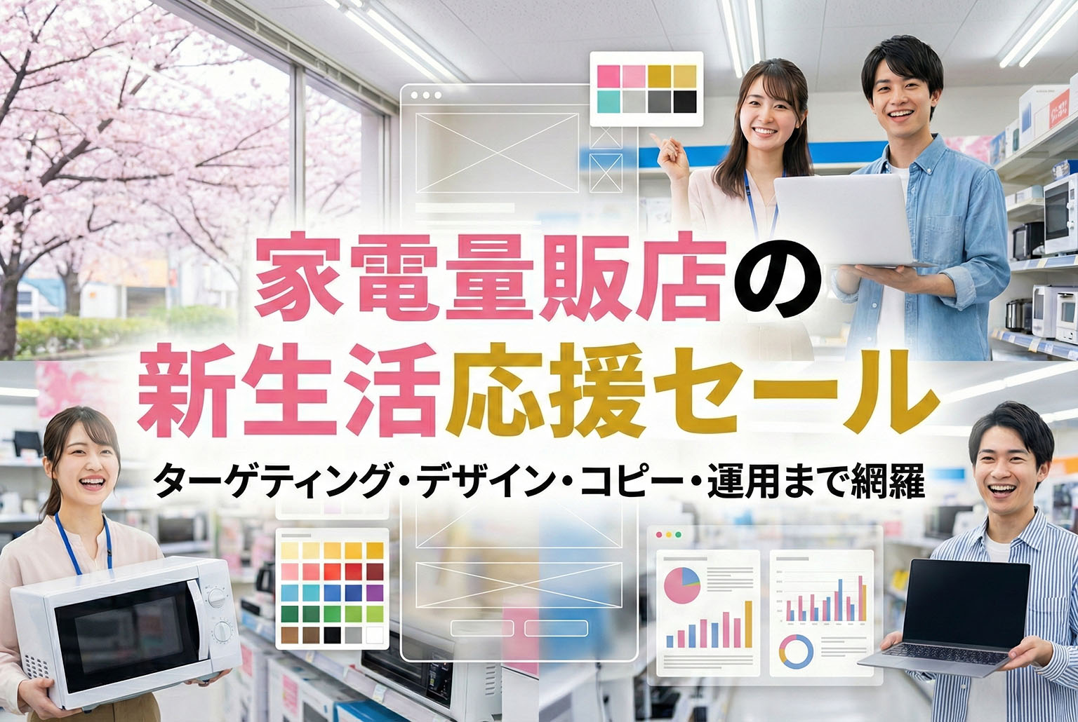 家電量販店の新生活応援セール向けバナー制作