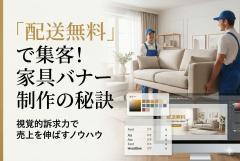 家具店の配送無料キャンペーン用バナー制作