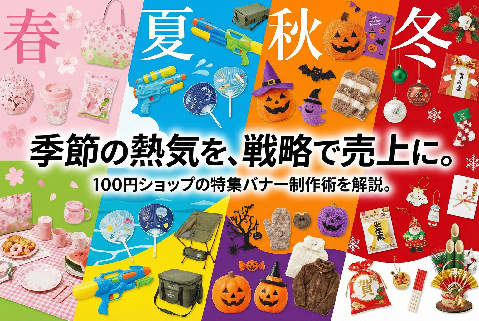 100円ショップの季節特集バナー制作