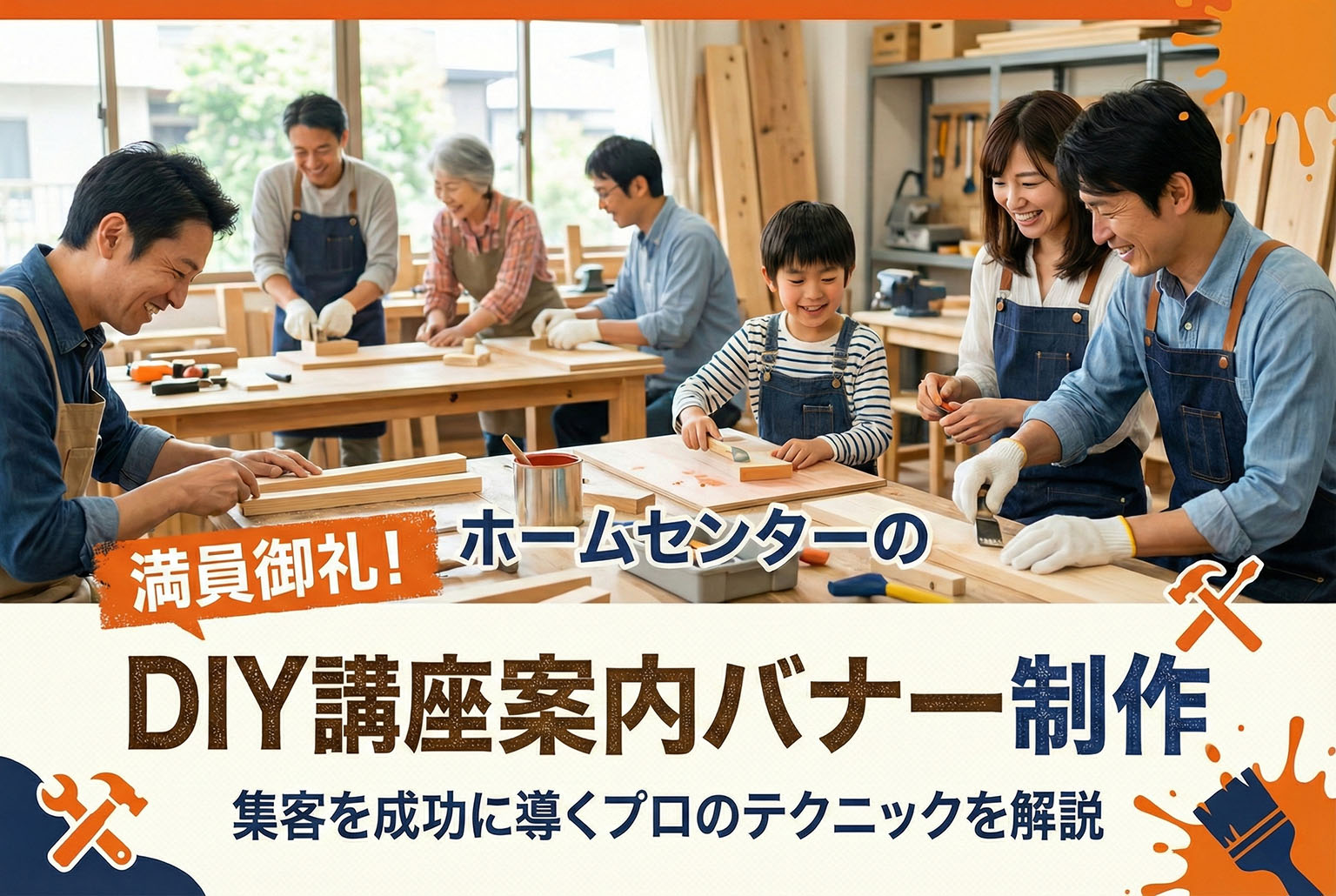 ホームセンターのDIY講座案内バナー制作