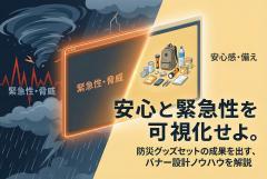 防災グッズセットを訴求するバナー制作