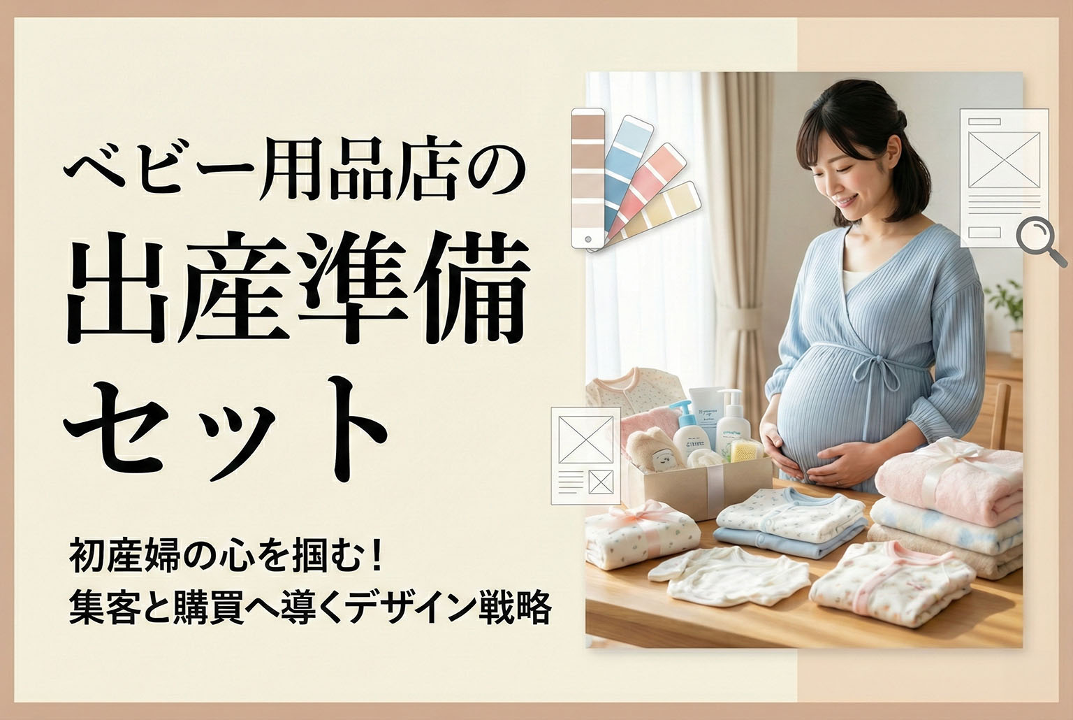 ベビー用品店の出産準備セット訴求バナー制作
