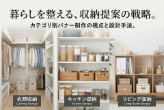 収納用品のカテゴリ別提案バナー制作