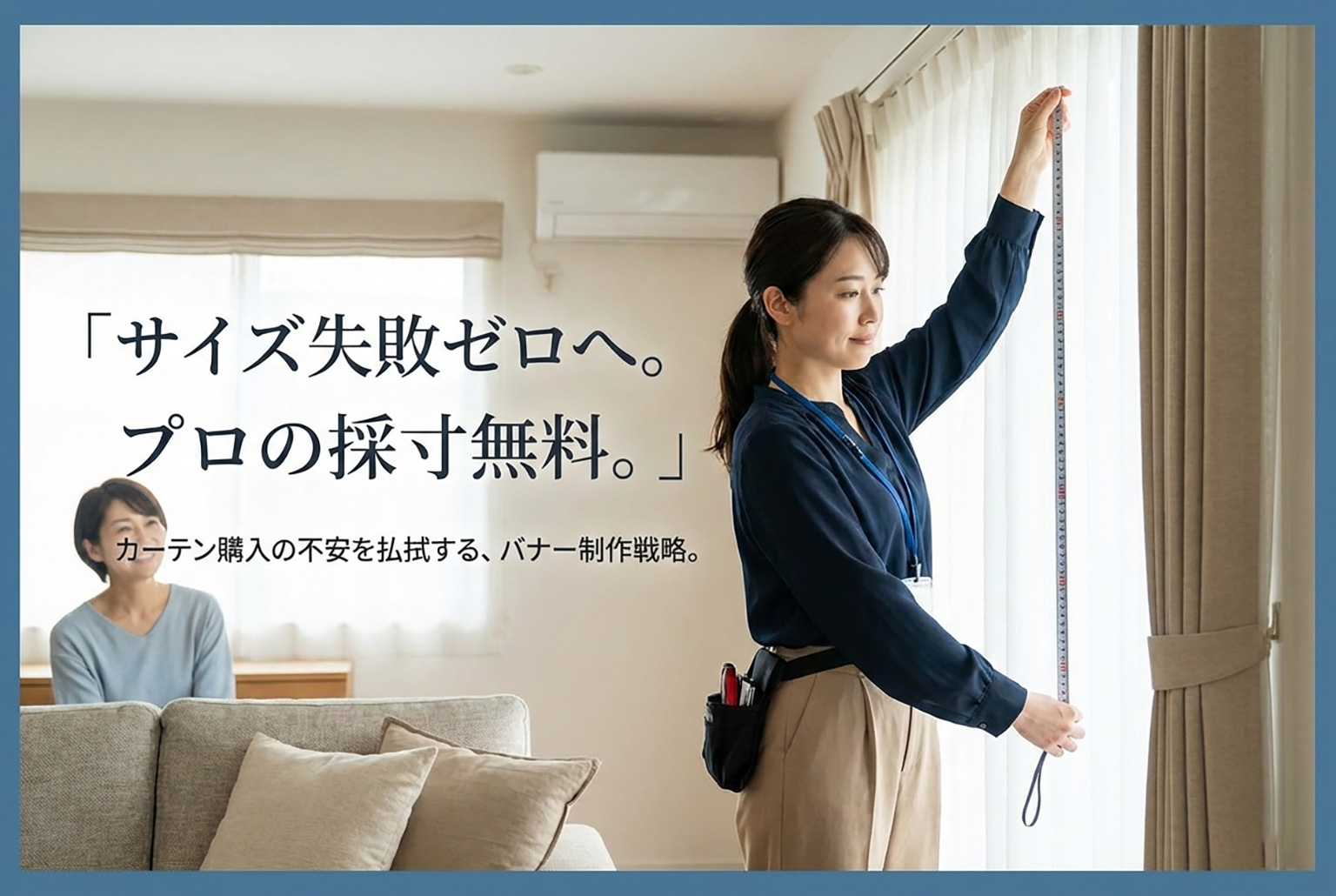 カーテン採寸無料を訴求するバナー制作