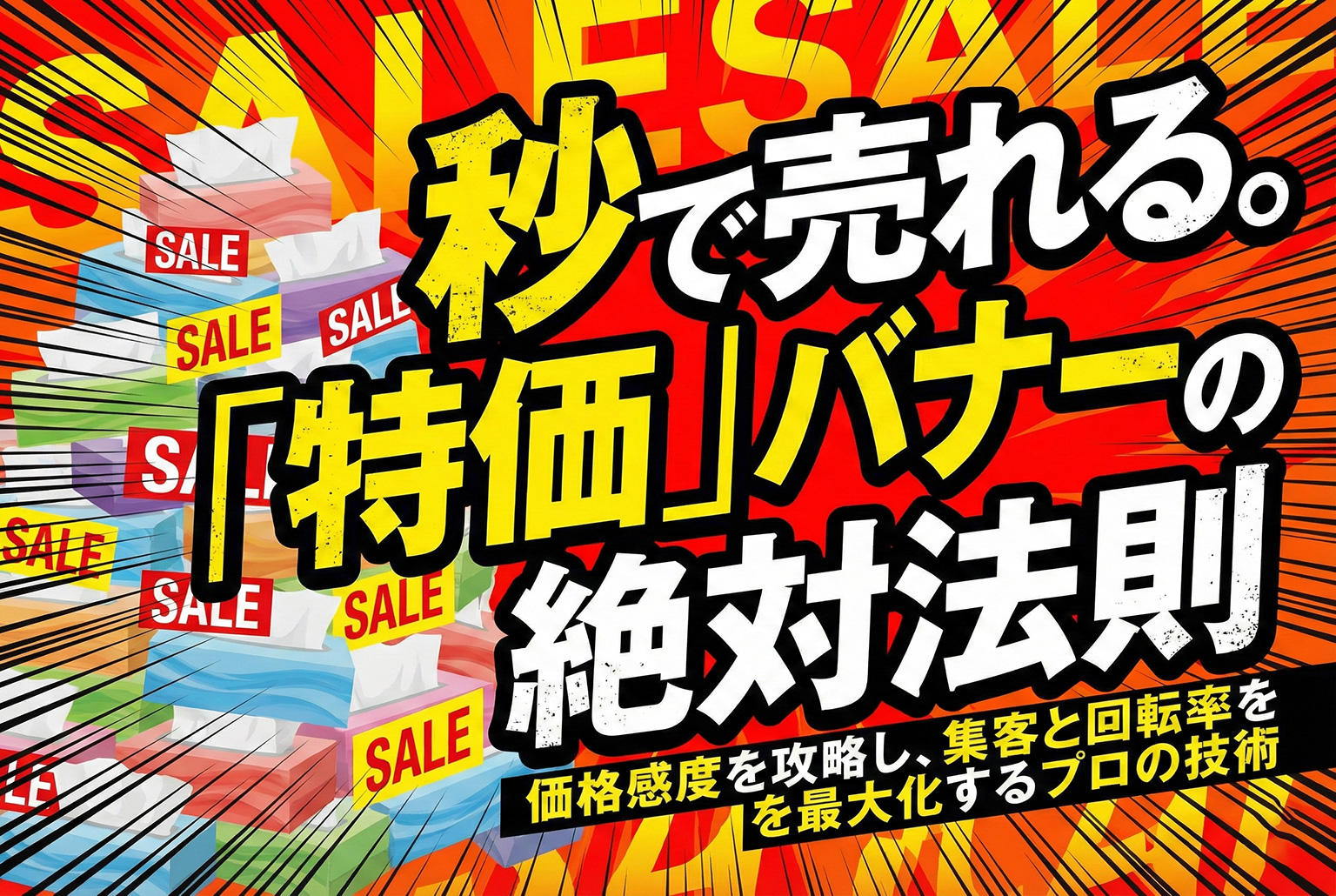 ボックスティッシュ特価バナー制作