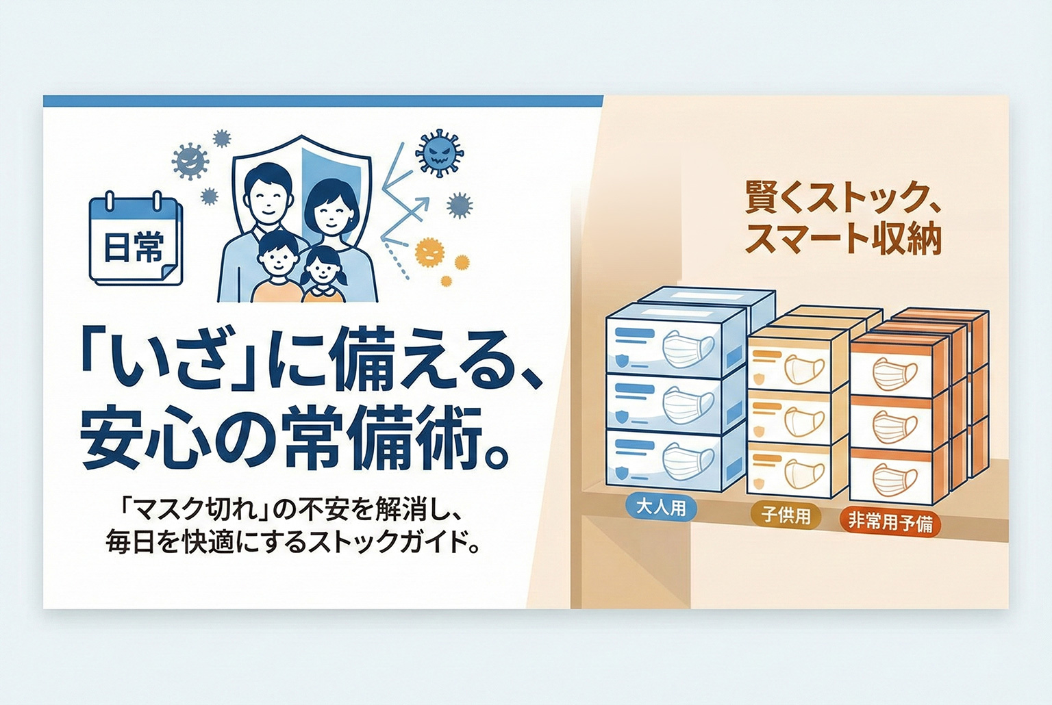 マスク常備の案内バナー制作