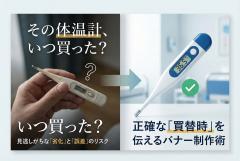 体温計買替の目安を案内するバナー制作