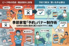 季節家電（扇風機・ヒーター）予約バナー制作