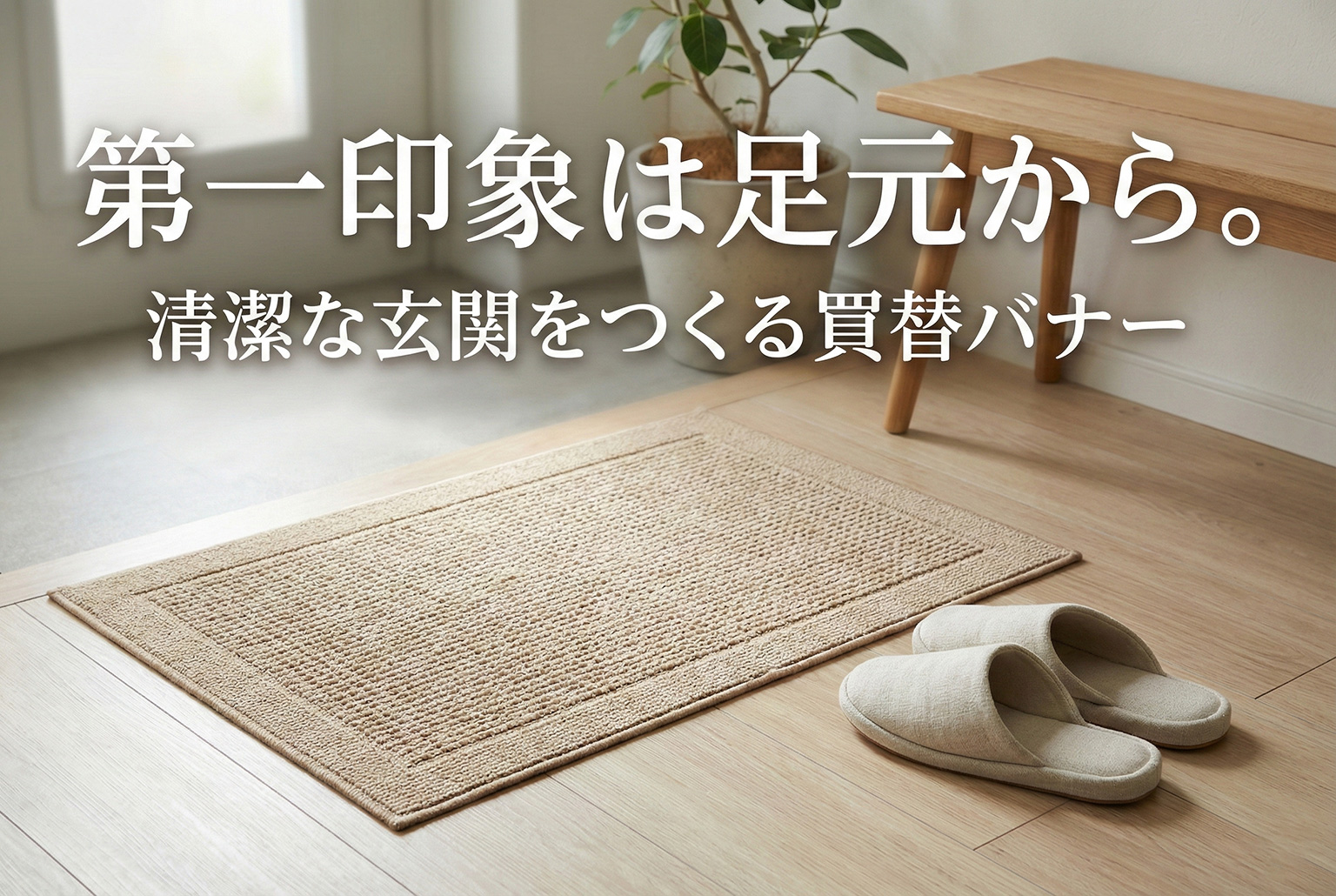 玄関マット・スリッパの買替訴求バナー制作