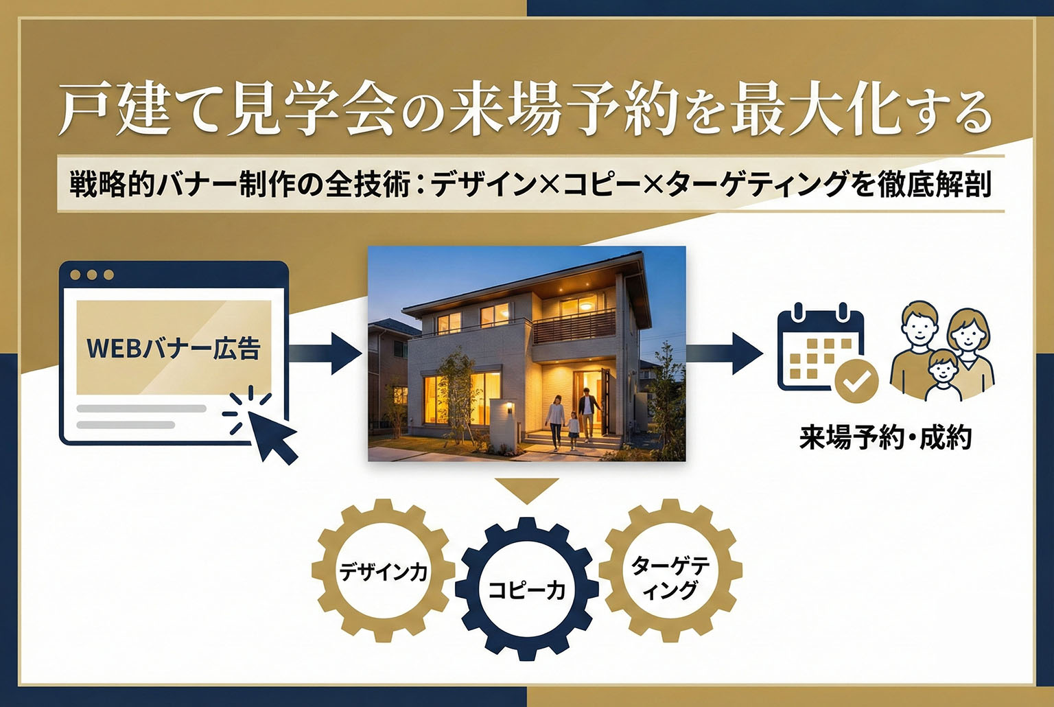 戸建て見学会の来場予約を増やすバナーデザイン