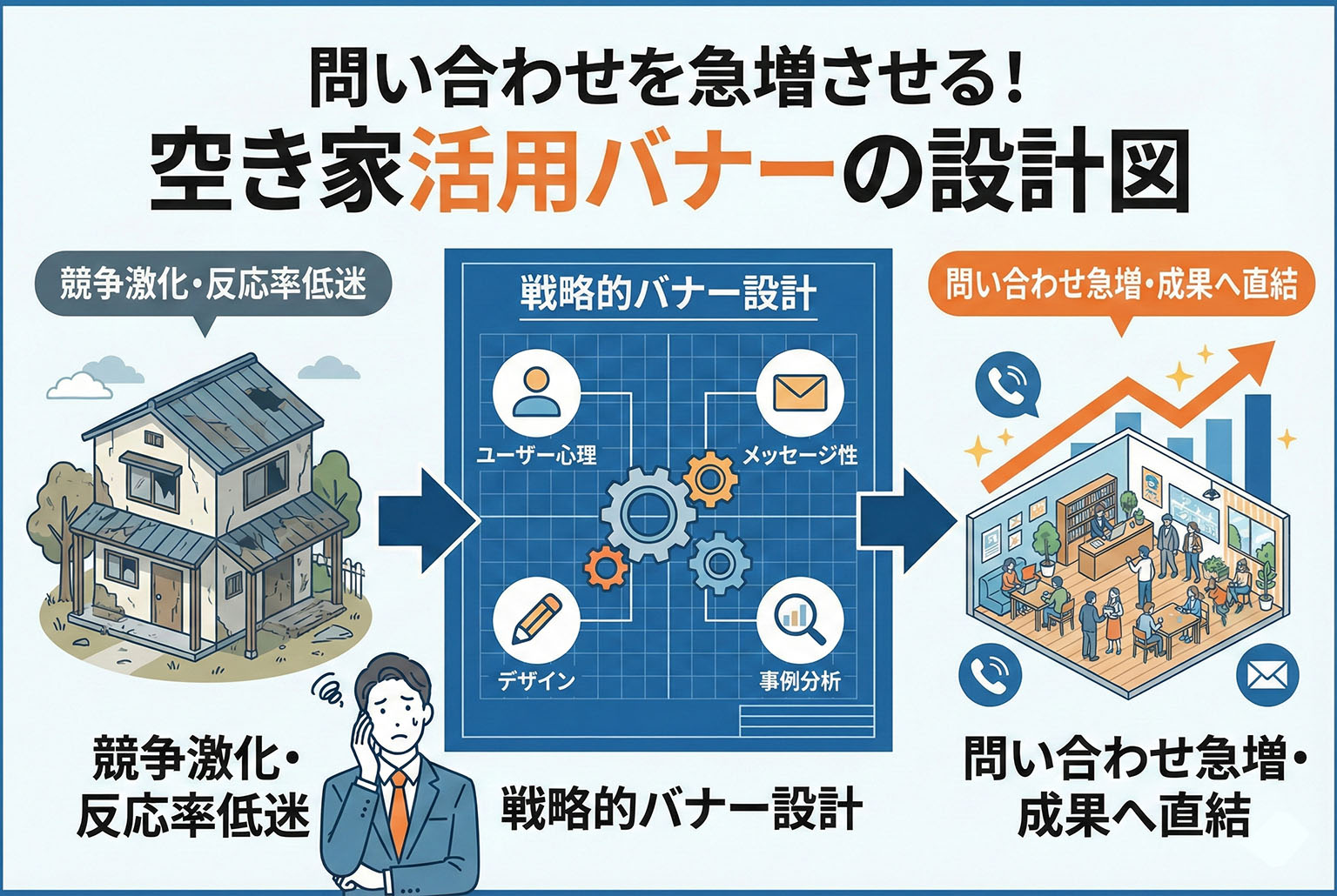 空き家活用相談の問い合わせを増やすバナー制作