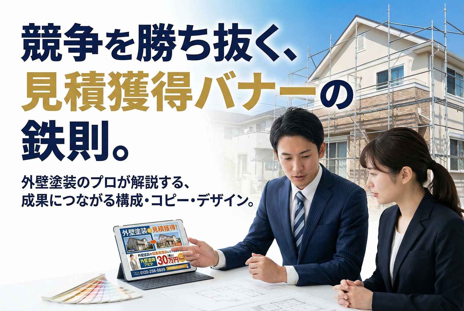 外壁塗装の見積依頼を増やす不動産系バナーの型