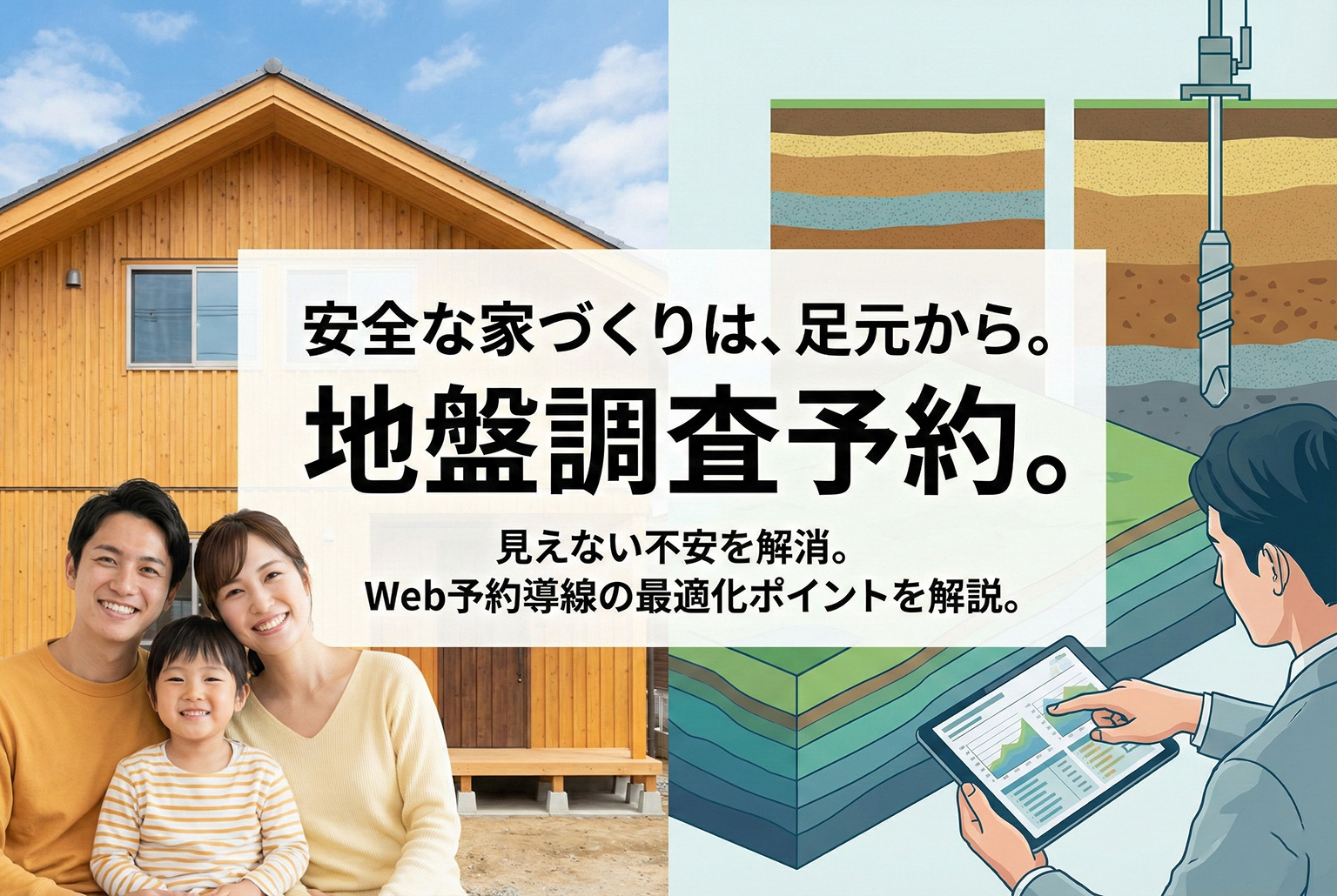 地盤調査の予約導線を強化する住宅バナー制作