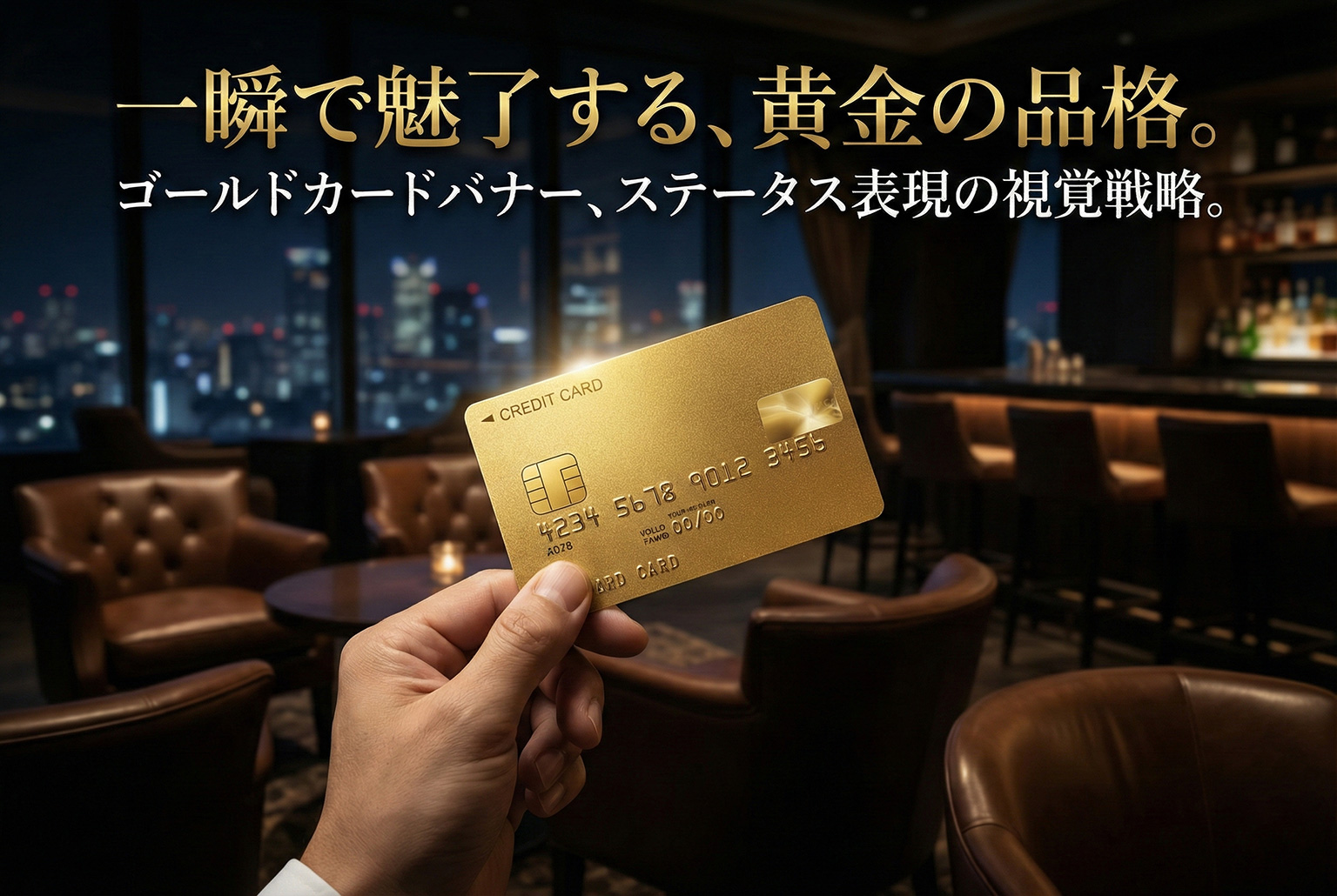 ゴールドカードのステータス感を表現するバナー