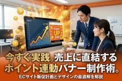 ポイントアップデーの訴求に強いEC連動バナー