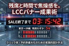 LCCセールの残席訴求を活かすカウントダウンバナー