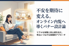 モデルハウスのオンライン内覧誘導バナー設計