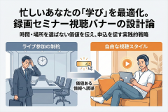 不動産セミナーの録画視聴申込を促すバナー