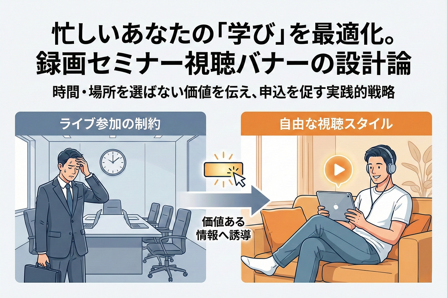 不動産セミナーの録画視聴申込を促すバナー