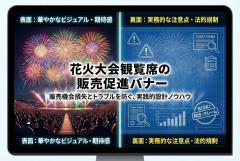 花火大会観覧席の販売促進バナーの注意点