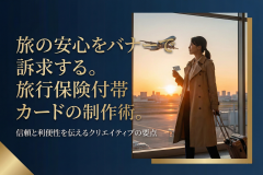 旅行保険付帯カードの魅力を伝えるバナー