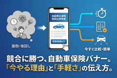 自動車保険のネット見積を促すバナー最適化