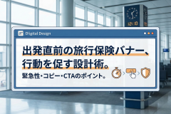 旅行保険の出発前申込を促す緊急性表現