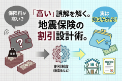 地震保険の割引制度をわかりやすく示すバナー