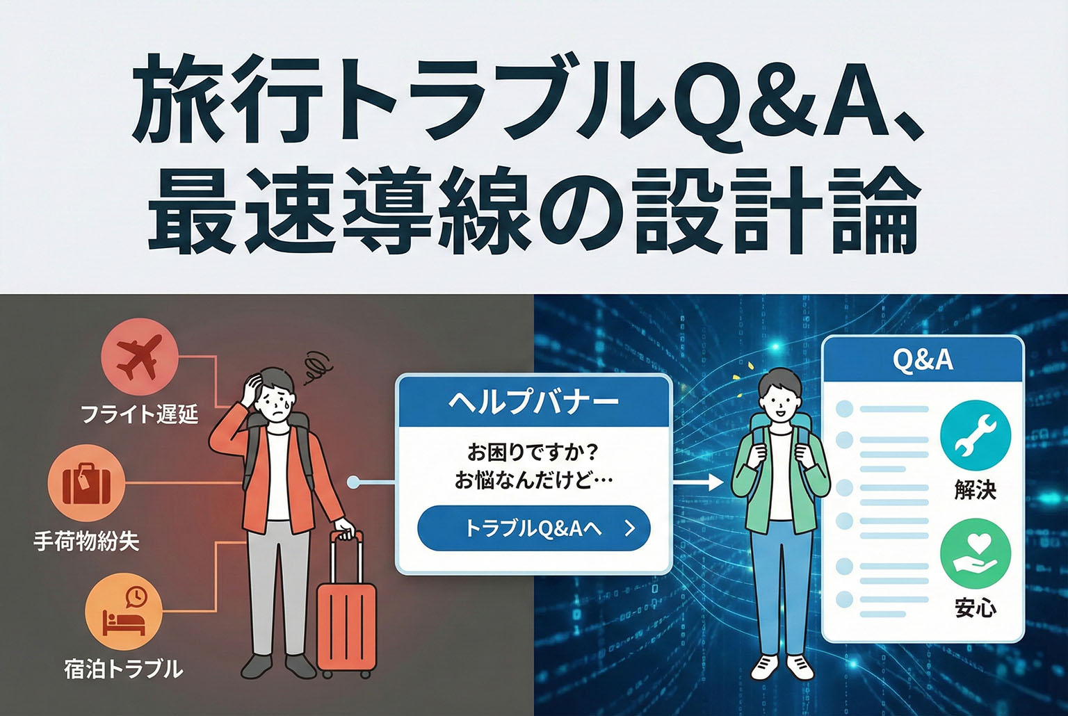 旅行トラブルQ&Aへの導線を強化するヘルプバナー