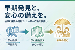 がん検診受診促進と連動した保険バナー