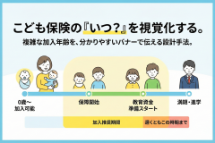 こども保険の加入年齢をわかりやすく示すバナー