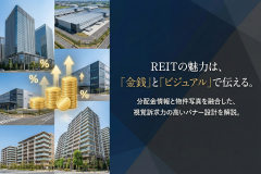 REITの分配金と物件写真を活かす訴求バナー