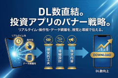 投資情報アプリのダウンロード促進バナー