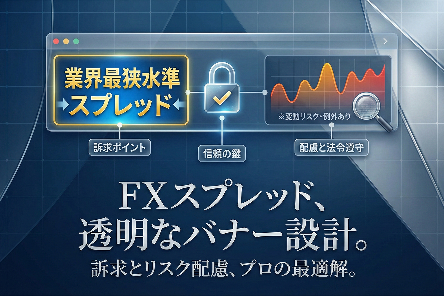 為替（FX）のスプレッド表示に配慮したバナー設計