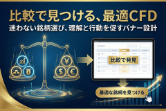 CFD取引の商品比較へ誘導するバナー