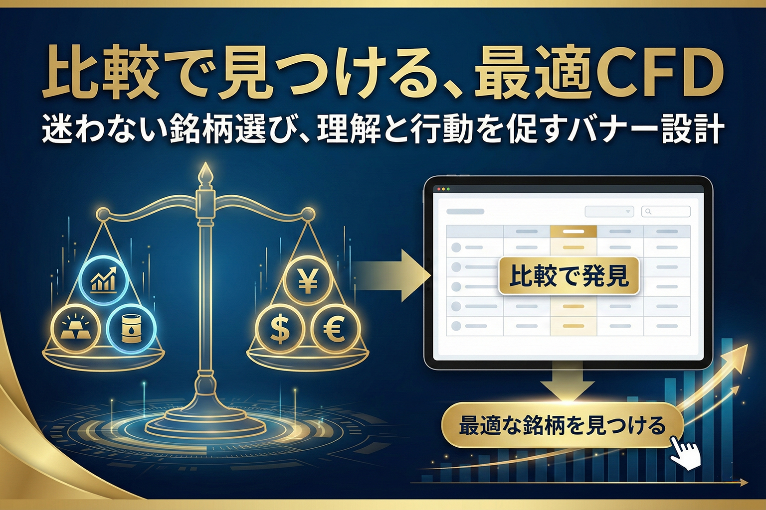 CFD取引の商品比較へ誘導するバナー