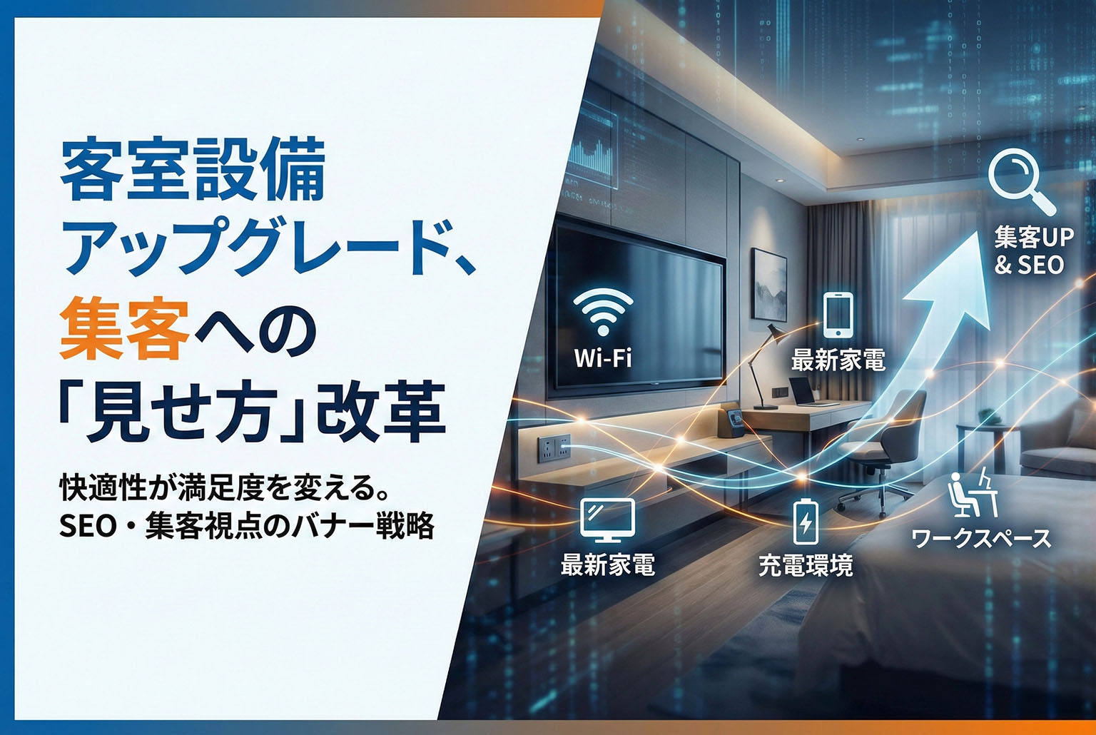 客室内設備のアップグレードを知らせるバナー