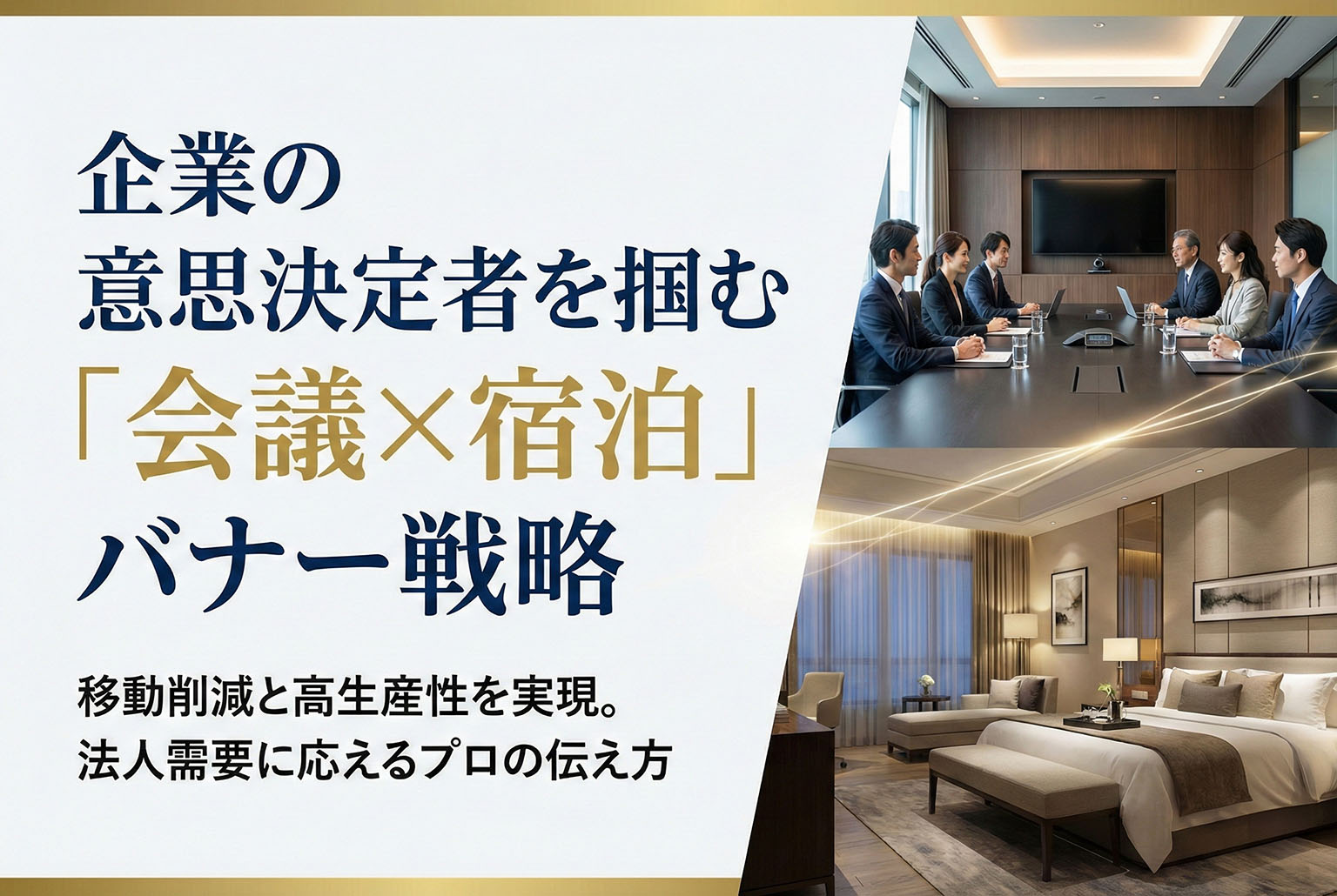 会議室付き宿泊プランの企業向けバナー