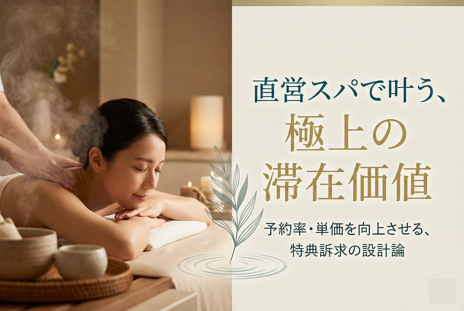 直営スパ利用特典を訴求する宿泊バナー