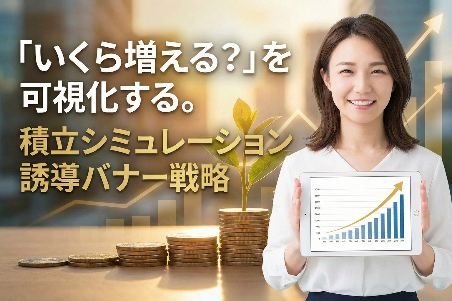 積立シミュレーションへの誘導バナーの作り方