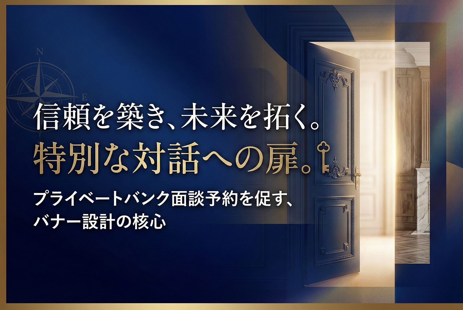 プライベートバンク面談予約バナーの信頼設計