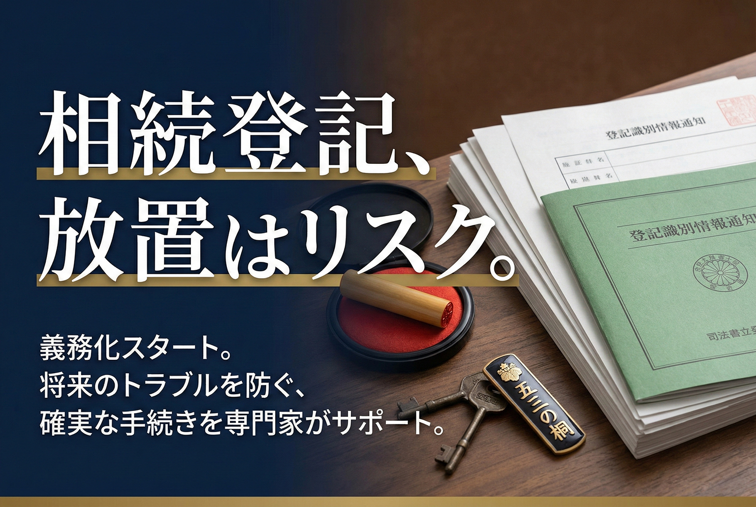 相続登記の必要性を訴求する司法書士向けバナー