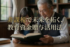 教育資金贈与の活用ガイドへ誘導するバナー