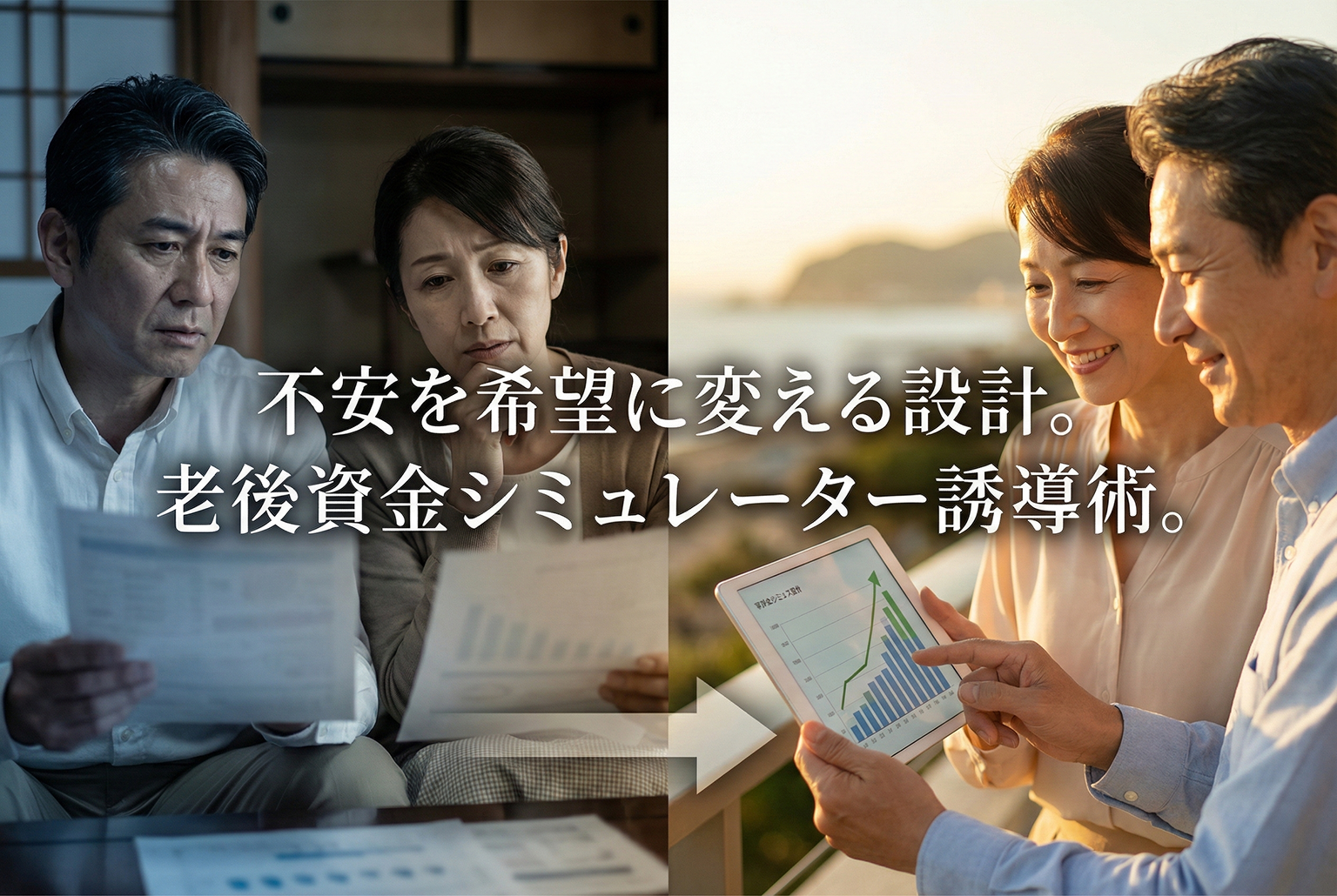 老後資金シミュレーターへの導線を強化するバナー