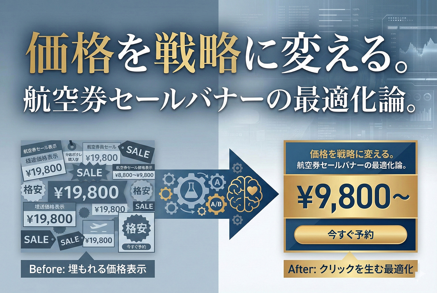 航空券セールの価格表示を最適化するバナー設計